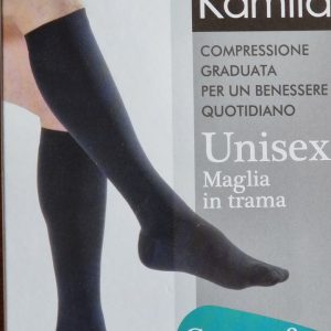 Kamila® compressiekousen - steunkousen Cotton 18 Unisex maat xxl (schoenmaat 46-47) kleur Zwart, Microvezel, Antibacterieel – 18/20 mmhg